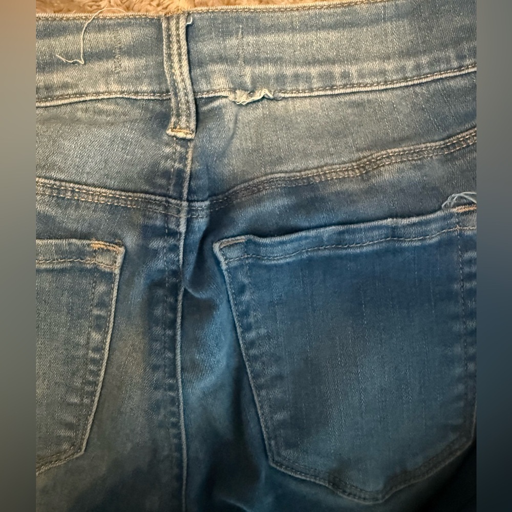 PacSun High-Rise Ankle Jeggings | Size 24 | Distressed + Raw Hem 💙 - Picture 6 of 6